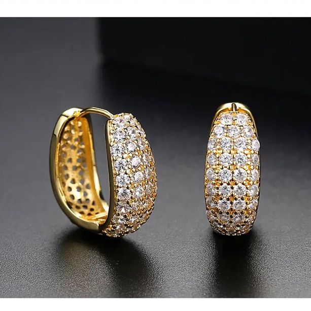 Pave Hoops 18kgp New